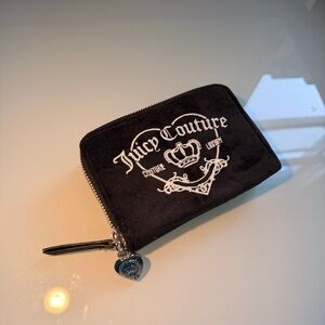 Juicy Couture Black and Pink Zip Wallet